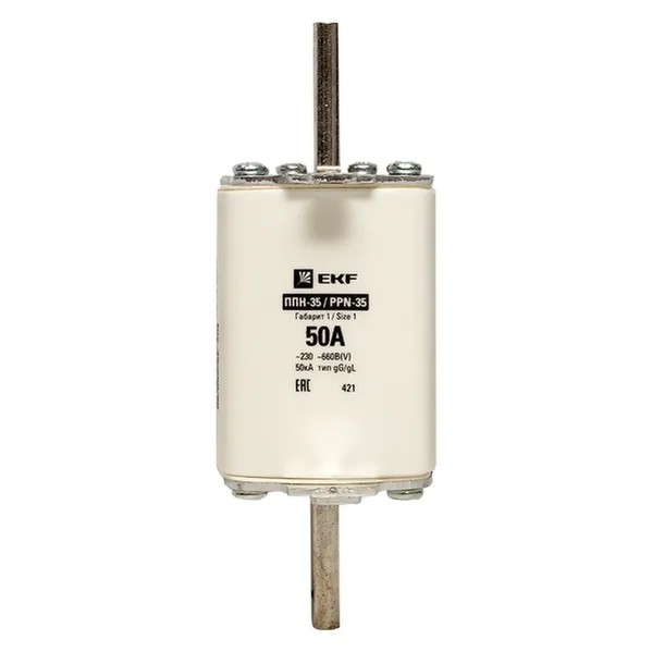 EKF Fuse Link PPN-35 250A Size 1 - Insulated Metal Clamps - White 4