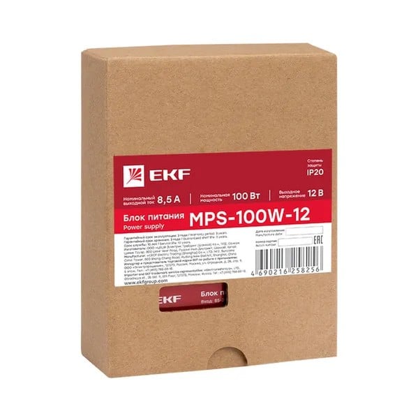 EKF Power Supply 12V MPS-100W-12 - Durable & Compact 1