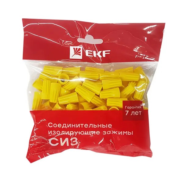 EKF Connecting Insulating Clamp SIZ-4 PVC Yellow