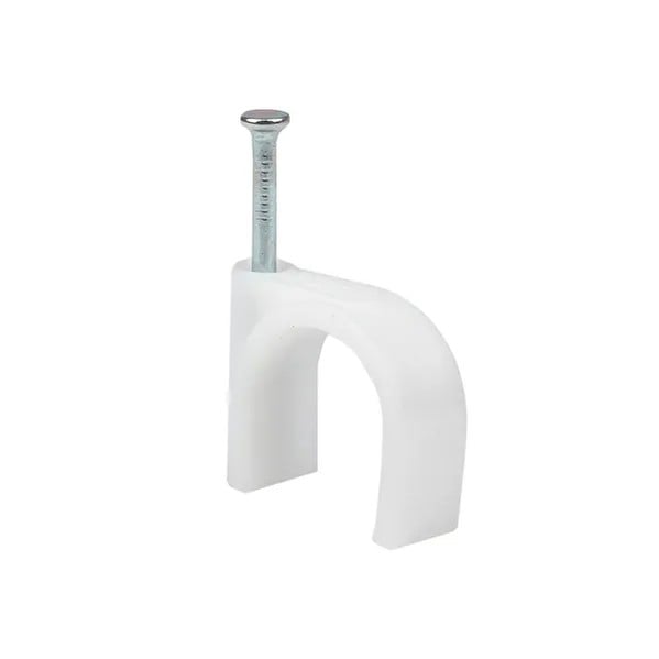 EKF Round Fastening Clamp - Plastic - White 2
