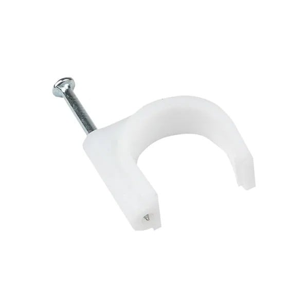 EKF Round Fastening Clamp - Plastic - White 3