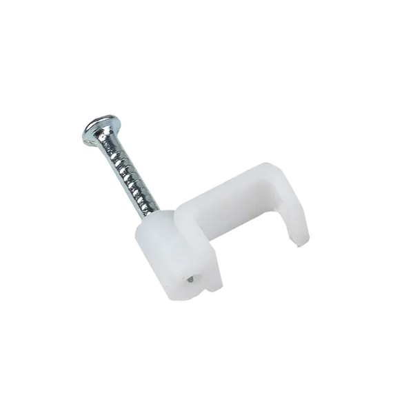 EKF Square Mounting Staple Plastic White