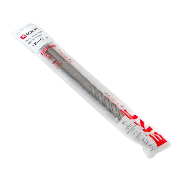 EKF Concrete Drill Bit SDS-plus 10mm - Steel & Silver 5