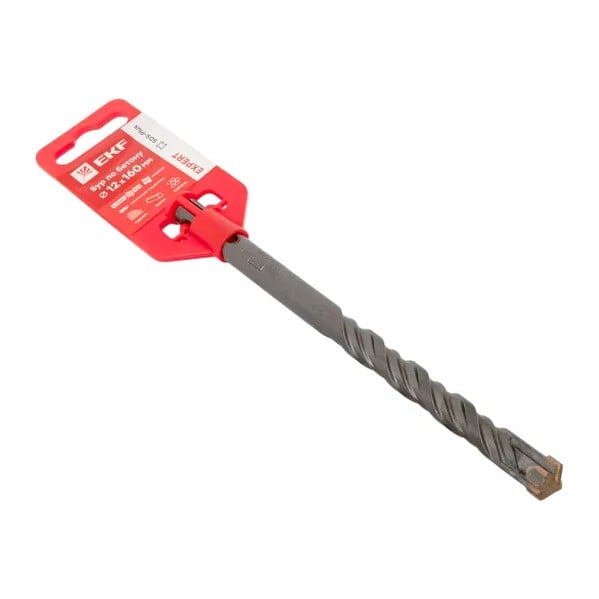 EKF Concrete Drill SDS-plus 12x160 mm - Steel & Grey 1