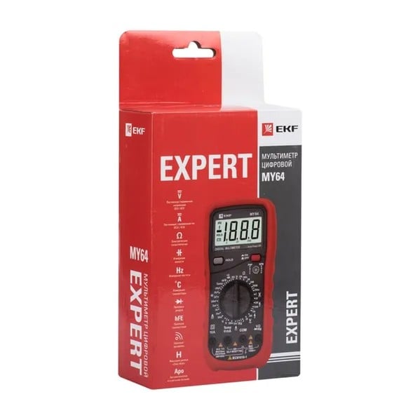 EKF Digital Multimeter MY64 Expert - Durable Plastic & Black