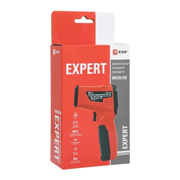 EKF Infrared Thermometer Pyrometer MS6519B - Durable Plastic & Black 3