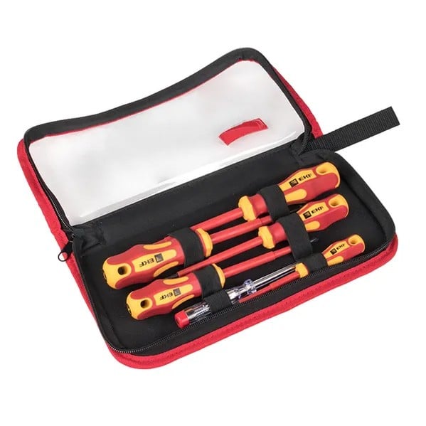 EKF Dielectric Screwdriver Set NIO-06 - Synthetic & Red