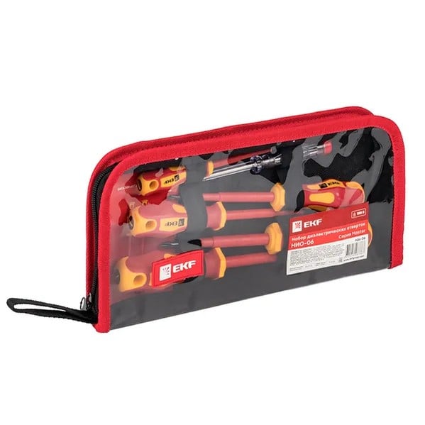 EKF Dielectric Screwdriver Set NIO-06 - Synthetic & Red 1
