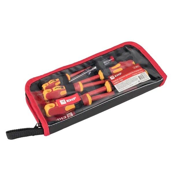 EKF Dielectric Screwdriver Set NIO-06 - Synthetic & Red 2