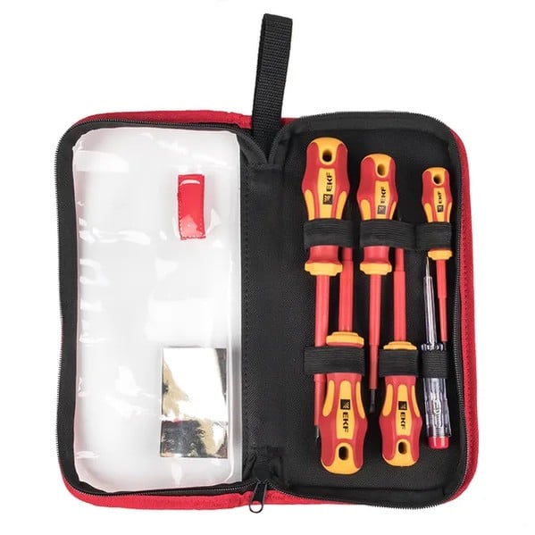 EKF Dielectric Screwdriver Set NIO-06 - Synthetic & Red 3