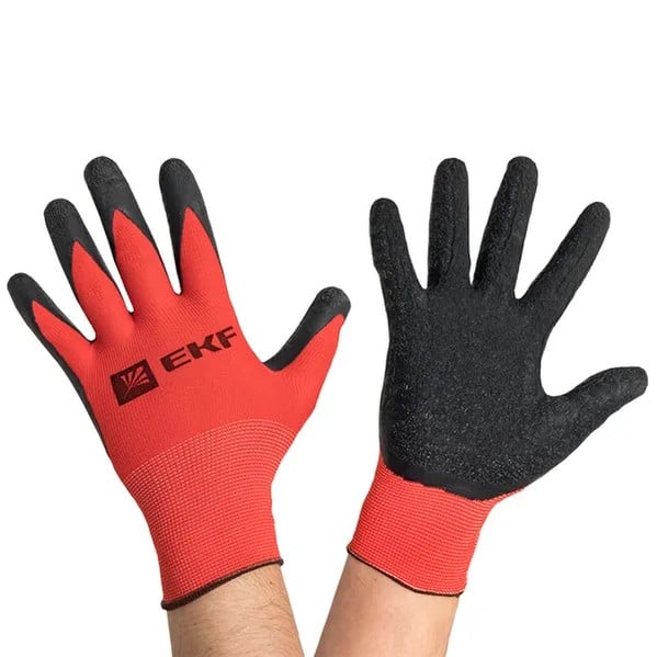 EKF Gloves Polyester Red 5