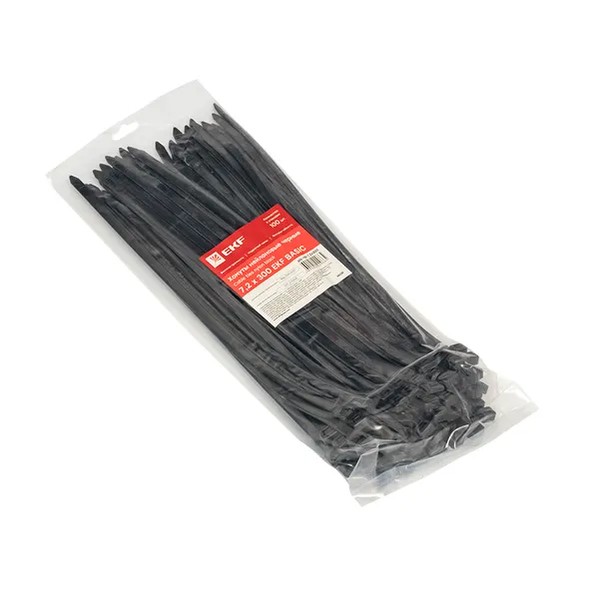 EKF Nylon Cable Tie Black 7.2mm x 300mm 1