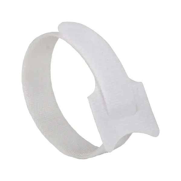 EKF Hook and Loop Cable Tie - Plastic & White 1