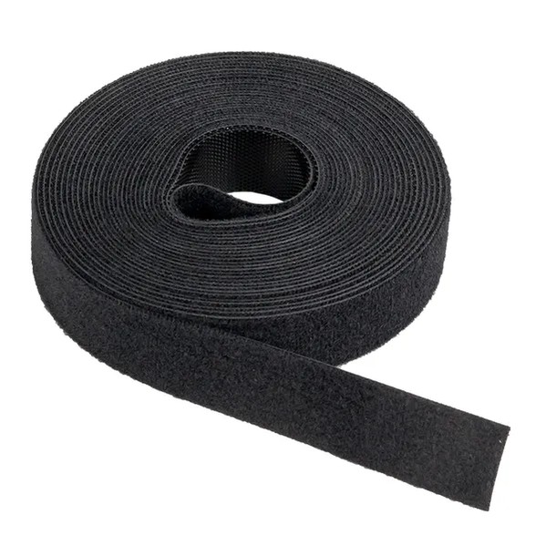 EKF Hook and Loop Cable Tie Black Polyamide