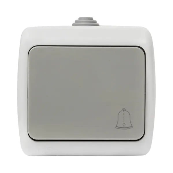 EKF Murmansk Doorbell Button Gray Plastic 3