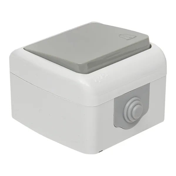 EKF Murmansk Doorbell Button Gray Plastic 5