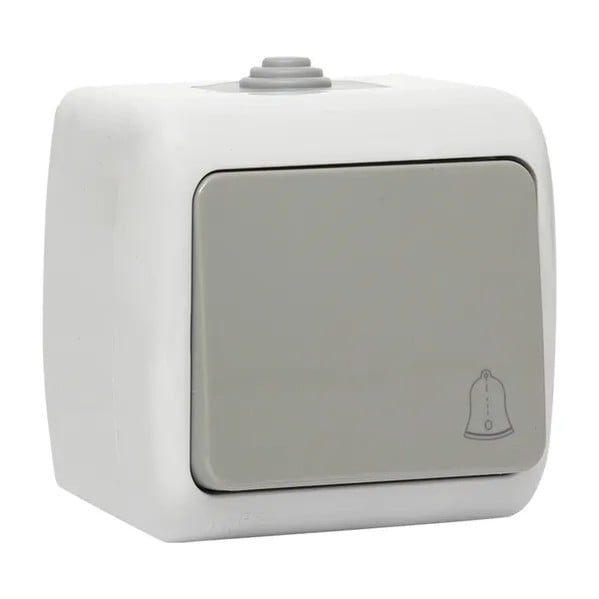 EKF Murmansk Doorbell Button Gray Plastic 6