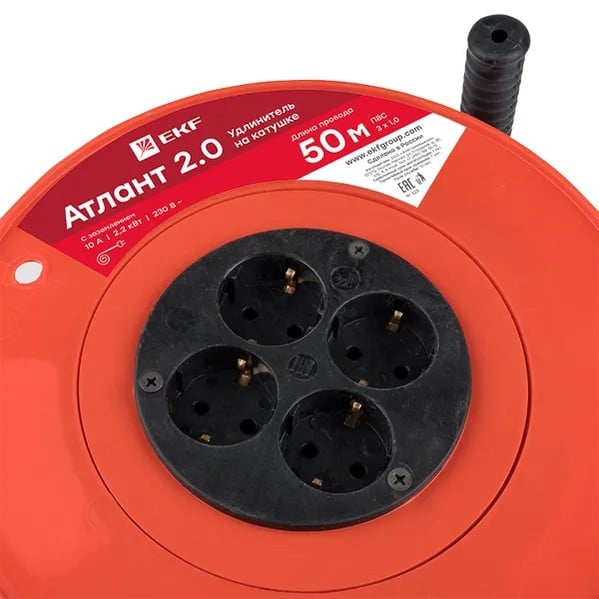 EKF Extension Reel Atlant 2.0 - Plastic - Black 4