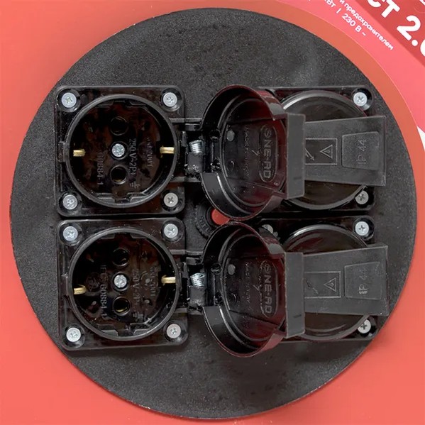 ekf Extension Cord Metal Reel 40m Rubber Black 2