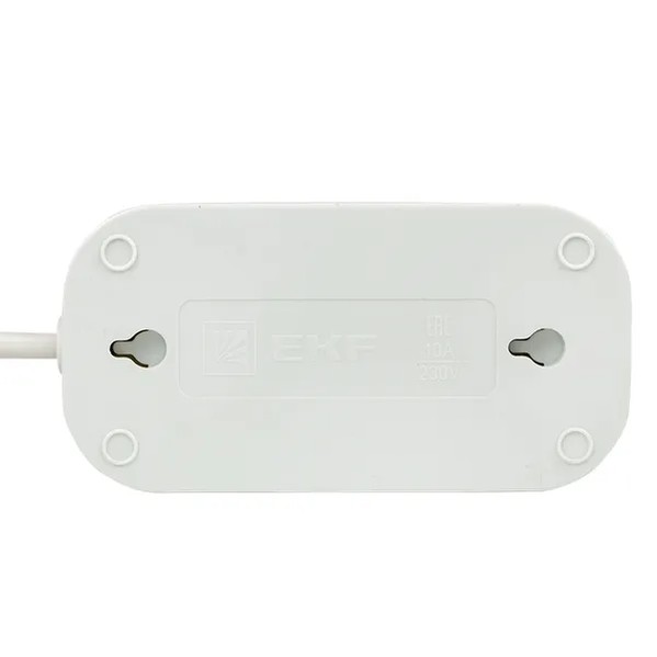 EKF Extension Cord Plastic White 2