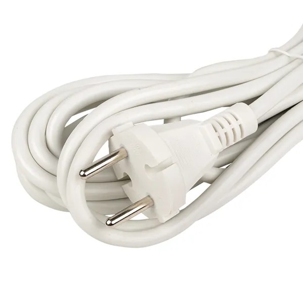 EKF Extension Cord Plastic White 4