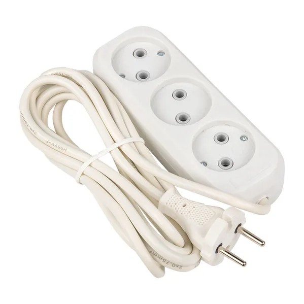 EKF Extension Cord White Thermoplastic 1