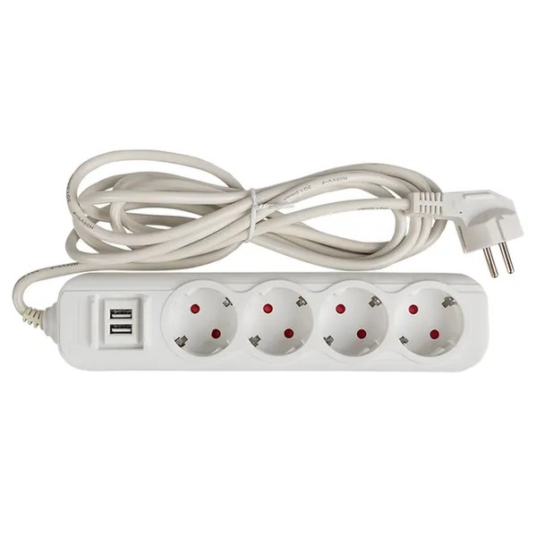 EKF Expert Extension Cord - Plastic - White 4