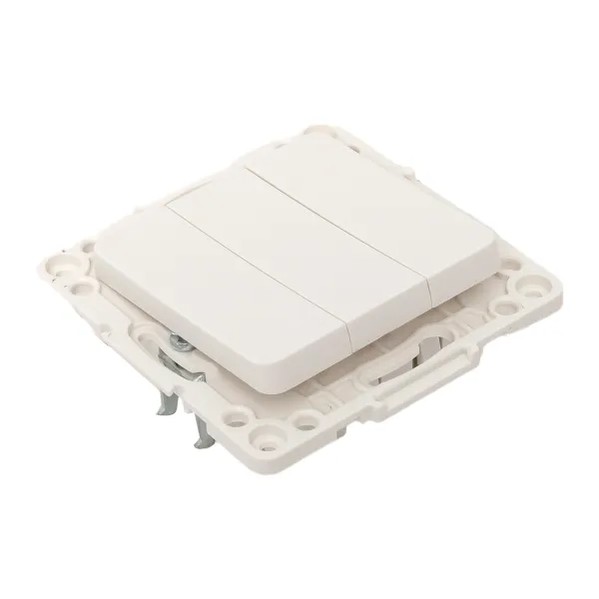 EKF Switch 3-Gang Polycarbonate White 2