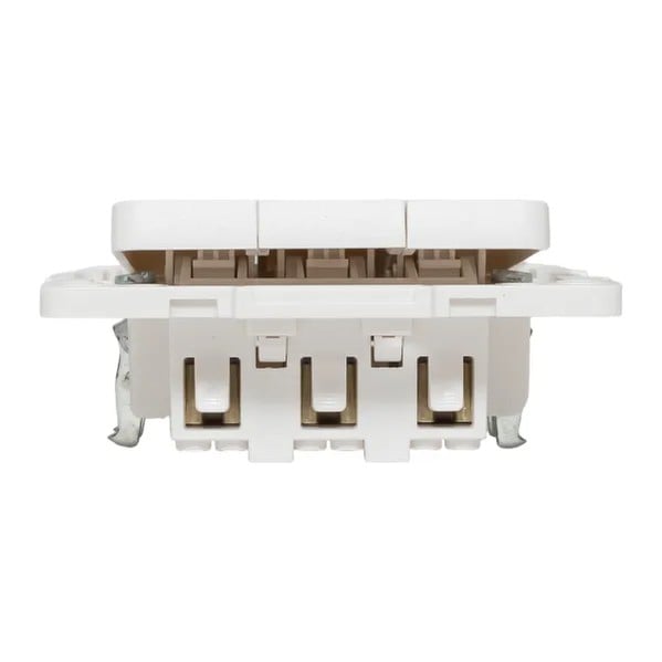 EKF Switch 3-Gang Polycarbonate White 6