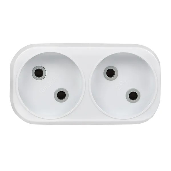 EKF Splitter 2 Sockets Plastic White