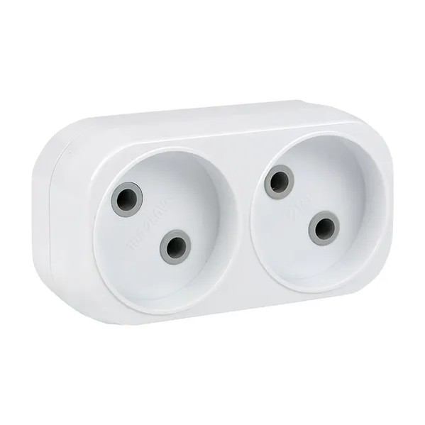 EKF Splitter 2 Sockets Plastic White 4