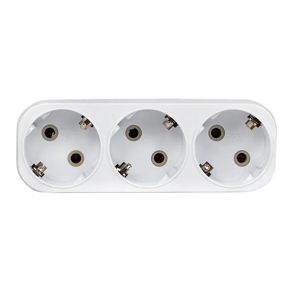 EKF Splitter 3 Sockets White Plastic 5