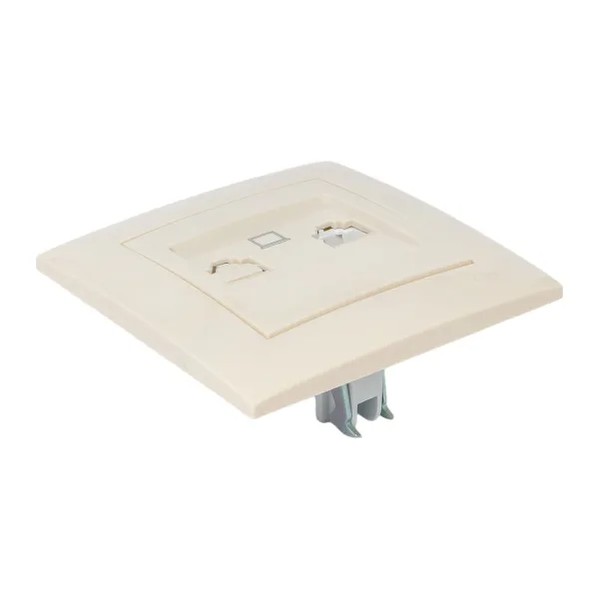 EKF Valencia RJ45 Socket - Cream - Polycarbonate 1