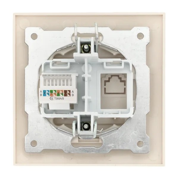 EKF Valencia RJ45 Socket - Cream - Polycarbonate 2