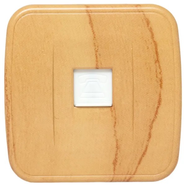 EKF Phone Socket Light Wood Plastic 2