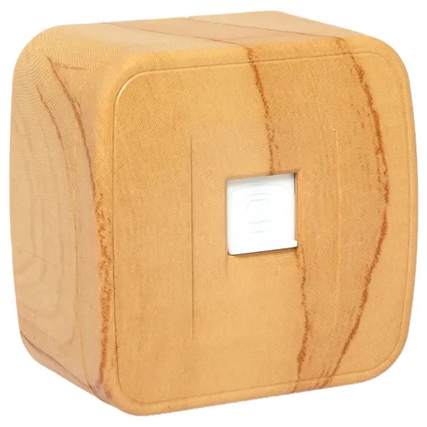 EKF Phone Socket Light Wood Plastic 5