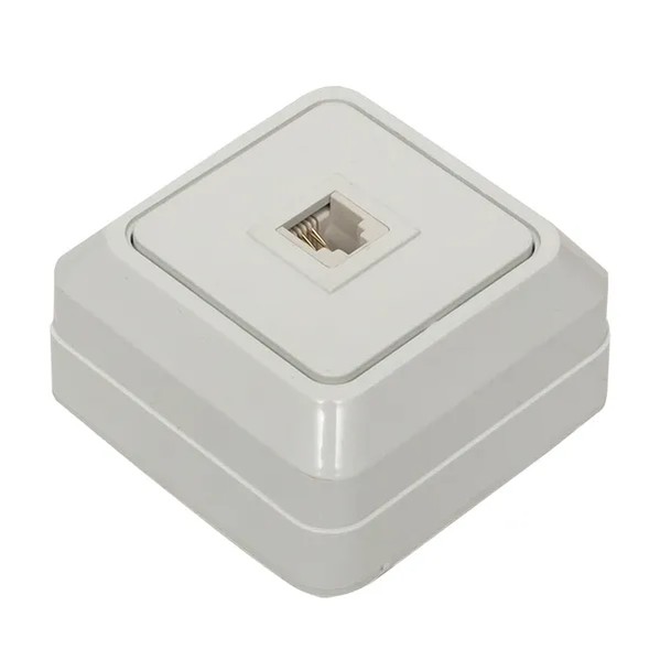 EKF Phone Socket RJ11 White Plastic 1