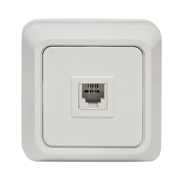 EKF Phone Socket RJ11 White Plastic 5