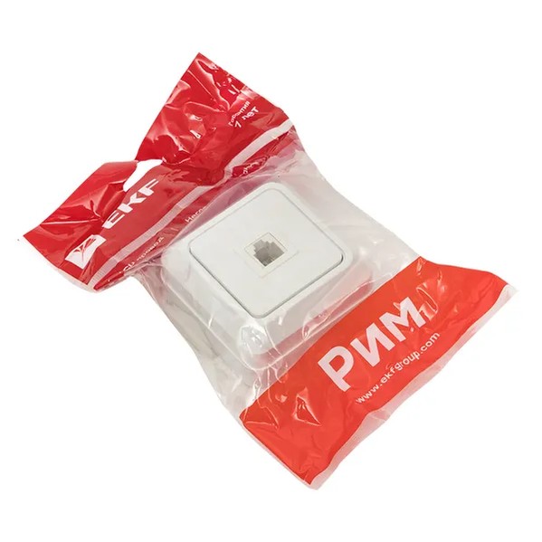 EKF Phone Socket RJ11 White Plastic 6