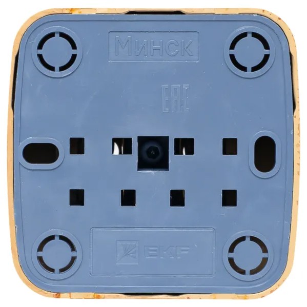 EKF Socket 1-gang Light Wood Thermoplastic 6