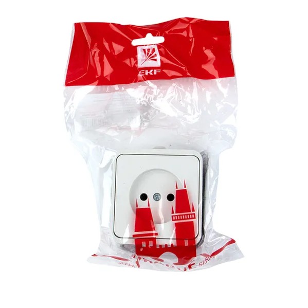 EKF Socket Praga 1-gang 10A White