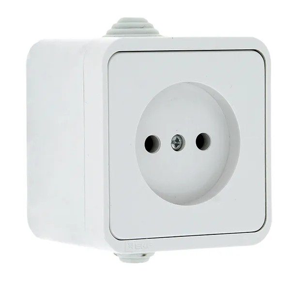 EKF Socket Praga 1-gang 10A White 5