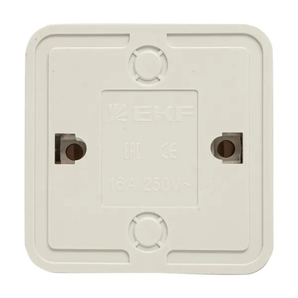 EKF Socket 1-gang 10A Plastic White