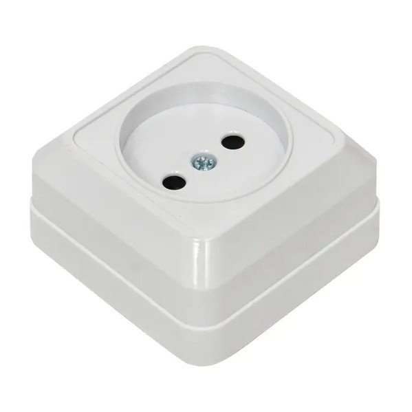 EKF Socket 1-gang 10A Plastic White 6