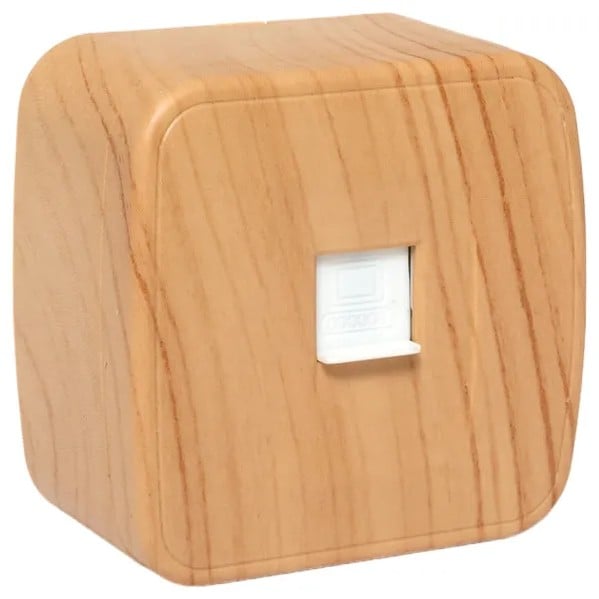 EKF RJ45 Socket Light Wood Plastic 5