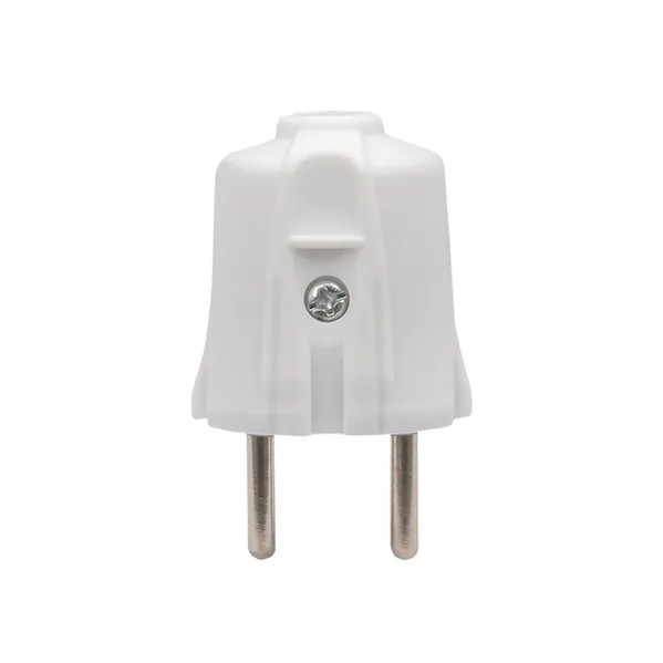 EKF Straight Plug White 10A 250V 2