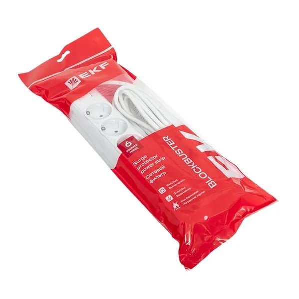 EKF Power Strip Thermoplastic White 2