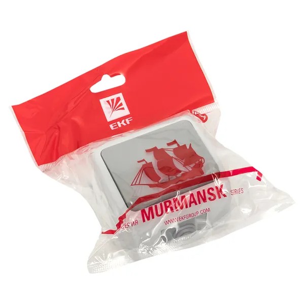 EKF Switch Murmansk 1-Key Grey Plastic 3