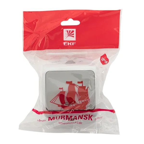 EKF Switch Murmansk 1-Key Grey Plastic 5