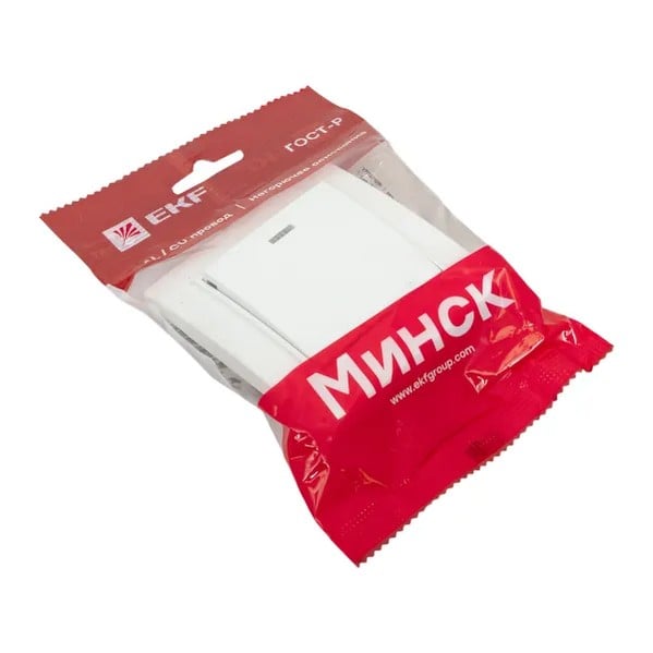 EKF Minsk Switch 1-key Plastic White 2